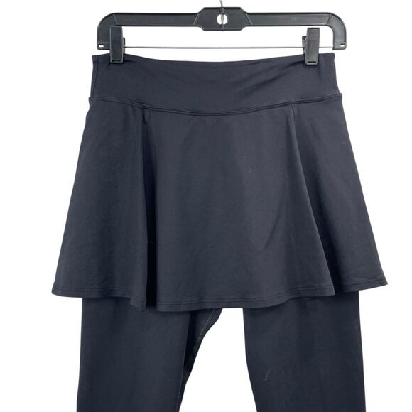 Dona Jo cropped skorts skirted leggings Size L black pickleball golf tennis - Picture 6 of 13